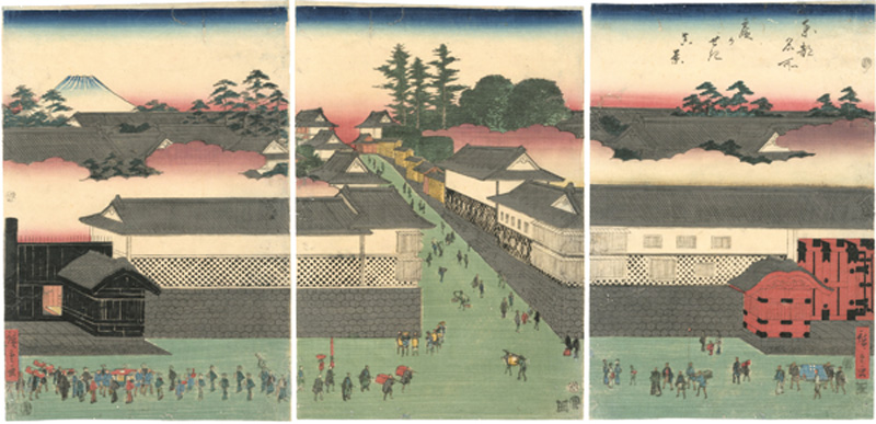 Hiroshige I “Famous Views of the Eastern Capital, Kasumigaseki”／