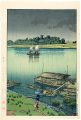 <strong>Kawase Hasui</strong><br>Early summer rain(Arakawa)