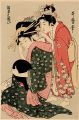 <strong>Utamaro</strong><br>A  prostitute put on make-up