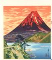 <strong>Tokuriki Tomikichiro</strong><br>Red Fuji at Lake Motosuko