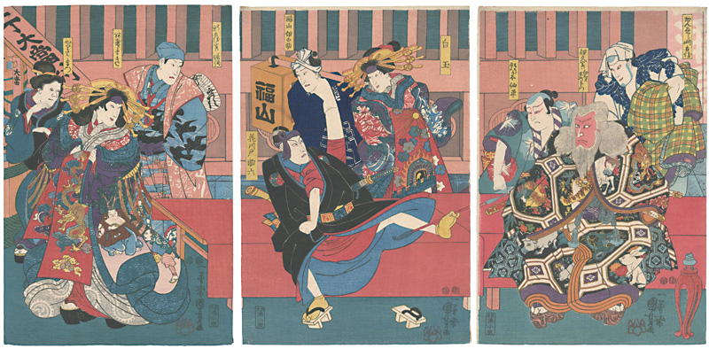 Kuniyoshi “Kabuki Play : Hananoyukitakedanokachidoki”／