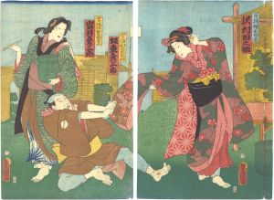 Toyokuni III/Kabuki Play: Rokkasen Yatsushi Fuzoku[六歌仙和略風俗]