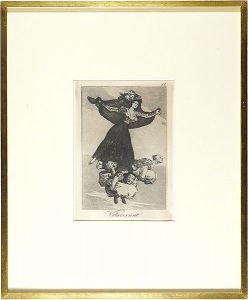 フランシスコ・デ・ゴヤ｢版画集『気まぐれ』より　彼女は飛び去った｣