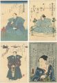<strong>Toyokuni III, Shigemasa and Unknow Artist</strong><br>Memorial Portraits
