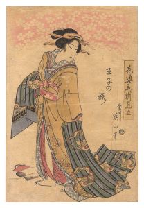 歌川芳員江戸中　浮世絵版画　東都名所　隅田川　歌川芳員　一枚　1852年