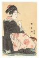 <strong>Kunimasa</strong><br>Woman Holding a Shamisen Plect......