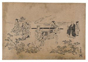 Moronobu/Viewing Cherry Blossoms in Ueno, Sheet 8【Reproduction】[上野花見の躰　八【復刻版】]