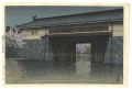 <strong>Kawase Hasui</strong><br>Spring Rain at Sakurada Gate