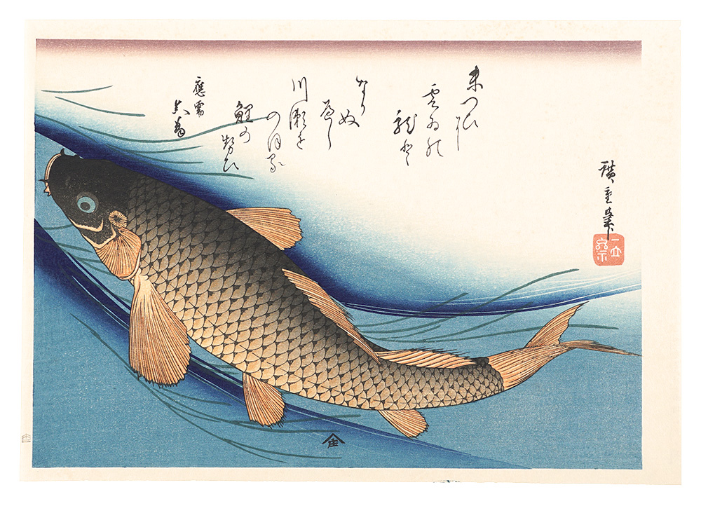 Hiroshige I “A Series of Fish Subjects / Carp【Reproduction】”／