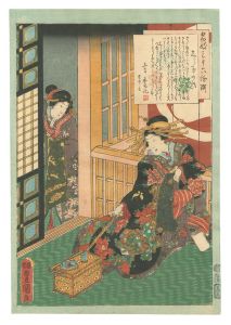 An Excellent Selection of Thirty-six Noted Courtesans / No. 4: Shiratama / Toyokuni III