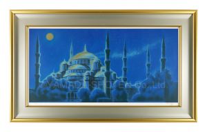 Blue Mosque, Istanbul in the Bright Moonlight / Hirayama Ikuo
