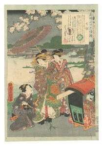 Toyokuni III/An Excellent Selection of Thirty-six Noted Courtesans / No. 10: Nanakoshi[名妓三十六佳撰　第十 七越]