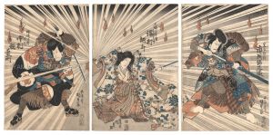 <strong>Kunisada I</strong><br>Scene from a Kabuki Play