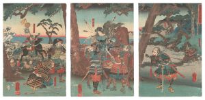 The Great Battle of Awazu Plain / Kuniyoshi