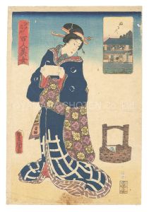 One Hundred Beautiful Women at Famous Places in Edo / Furukawa / Toyokuni III