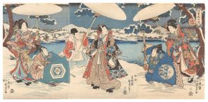 Moon, Snow, and Flowers / Snow / Kunisada II