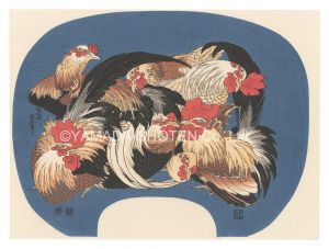 Hokusai/Flock of Chickens【Reproduction】[群鶏【復刻版】]