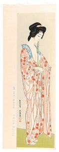 Woman Dressing in Long Underrobe【Reproduction】 / Hashiguchi Goyo