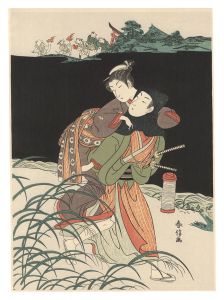 <strong>Harunobu</strong><br>Elopement of osen and her love......