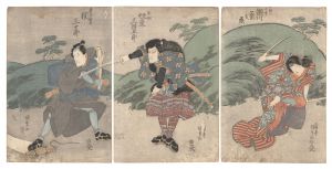 <strong>Kunisada I</strong><br>Scene from a Kabuki Play