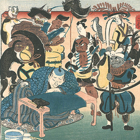石川寅治「三保より見たる春の富士」木版画 直筆サイン・落款有 1934年-